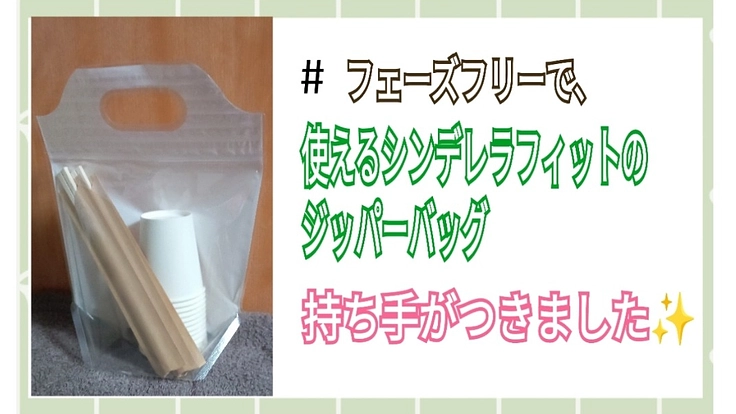 #フェーズフリーで、使えるシンデレラフィットのジッパーバッグ