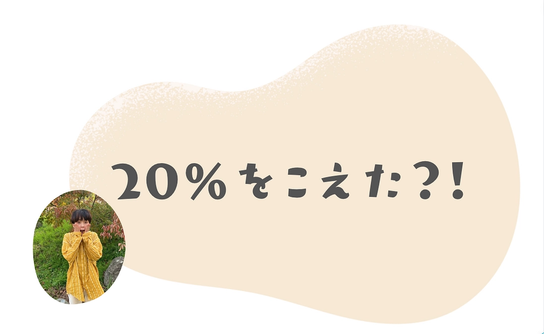 目標の20％を？！