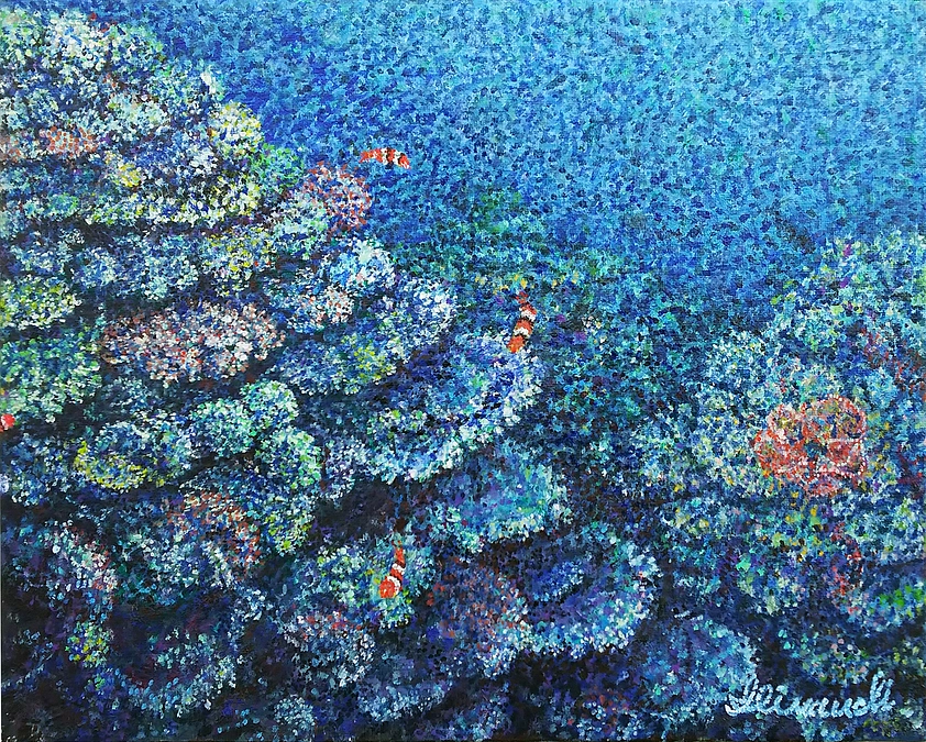 リターン⑤　【限定1名】点描のオーダーメイド絵画のご紹介