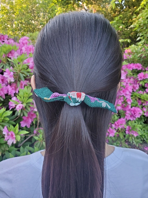 試作品のヘアアクセサリーが完成