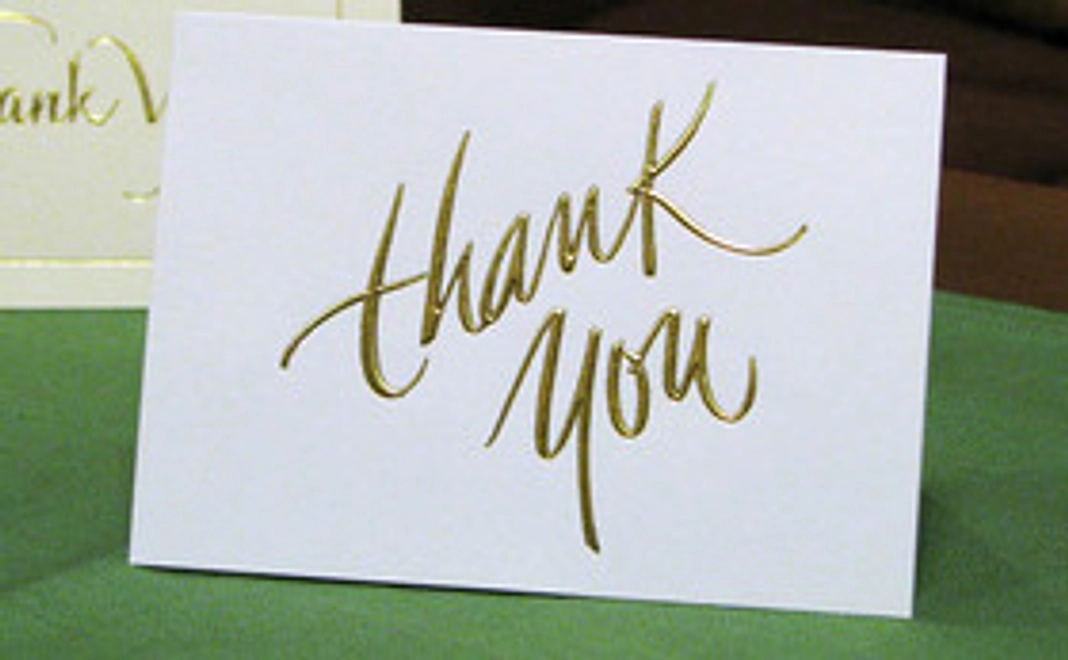 起業家より、ありがとうの気持ち