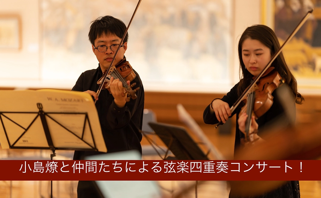 【ご希望の場所に伺います！】小島燎と仲間による弦楽四重奏コンサートを提供します。