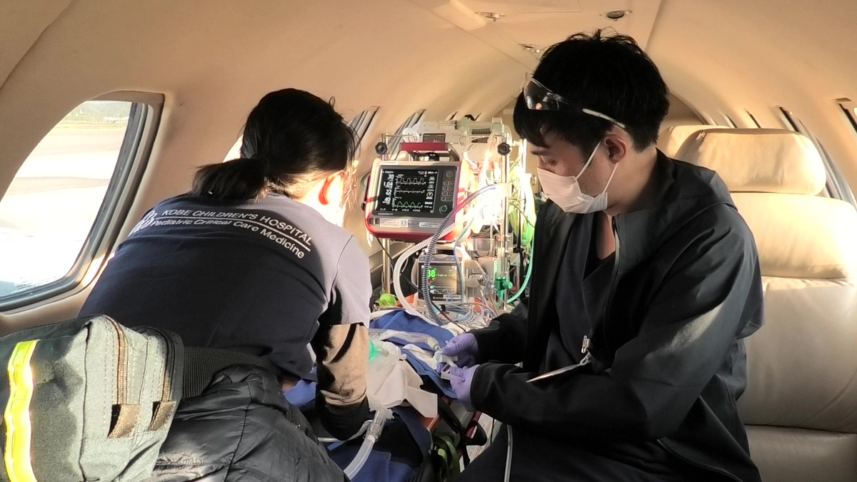 １１月９日に第７例目の０歳男児を出雲空港から神戸空港まで搬送しました