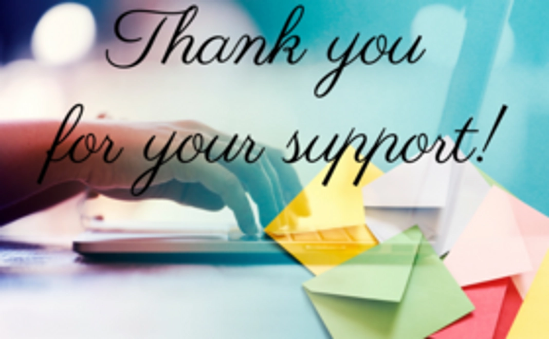 運営スタッフ側からのお礼メッセージ(電子メール)