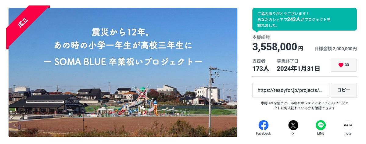 ネクストゴール達成&プロジェクト成立！