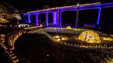 天空の駅に灯るINAKAイルミの象徴・稲穂イルミに再び輝きを！ のトップ画像