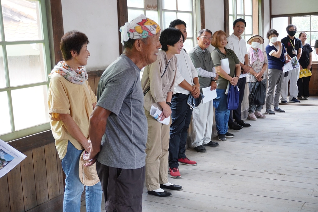 現地で建物（農協さん）の内見会を開きました