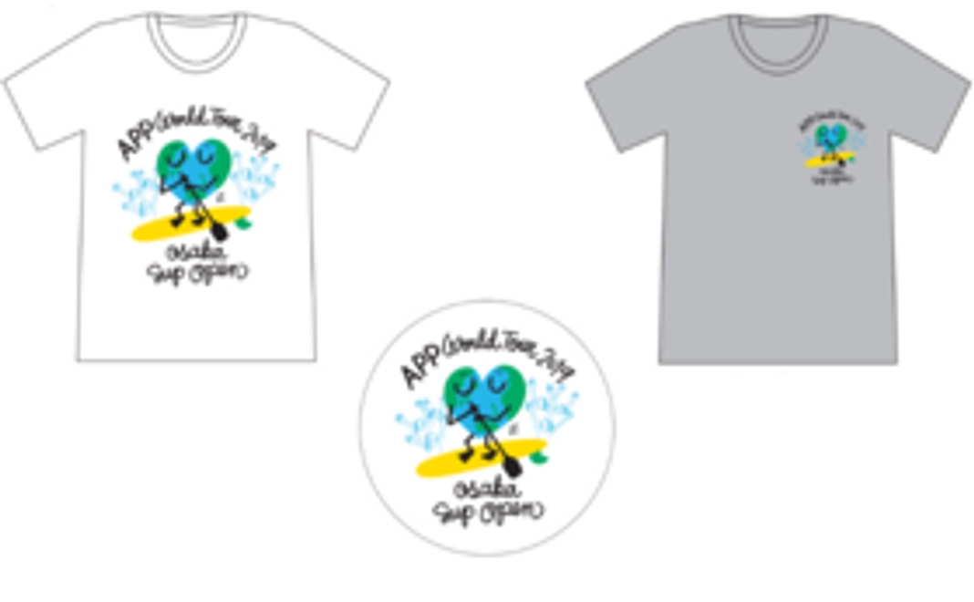 豊田弘治デザイン大阪大会2019公式シンボルビジュアルTシャツ＆ステッカー