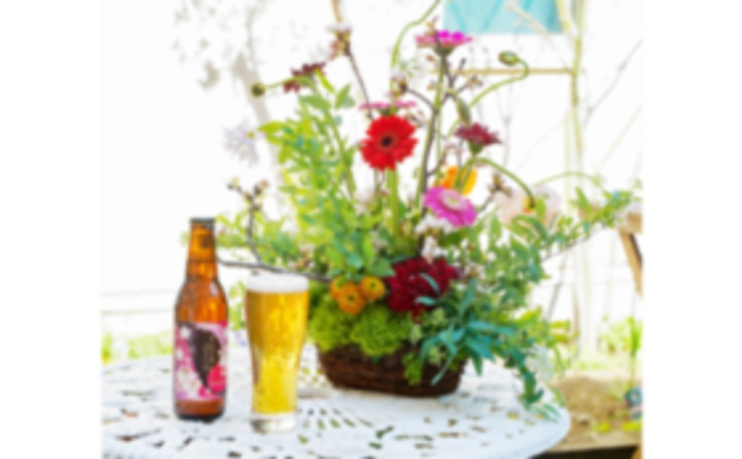 New！【ギフトでもOK！】食卓を囲んでお花見セット（ビール2本セット）