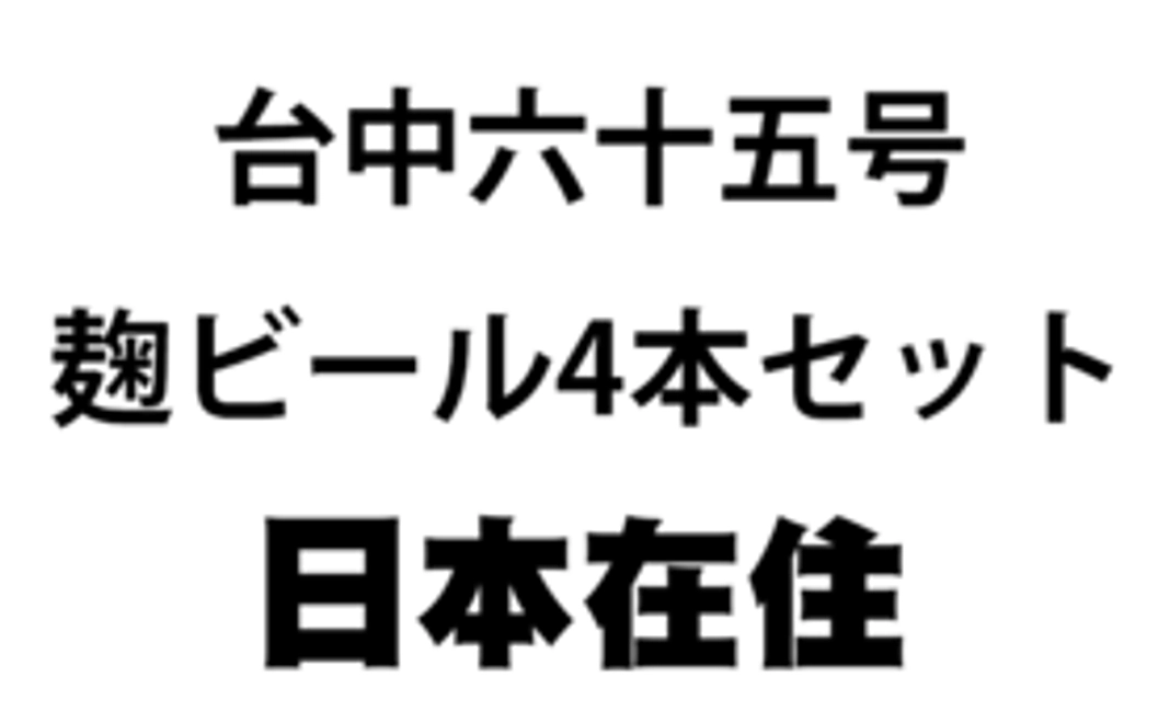台中六十五麴ビールセット【日本在住】