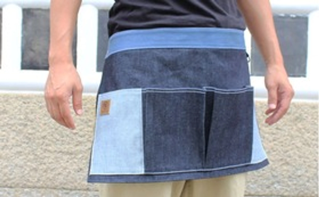 デニムショートエプロン