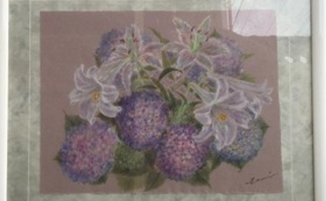 紫陽花と百合（No.057）