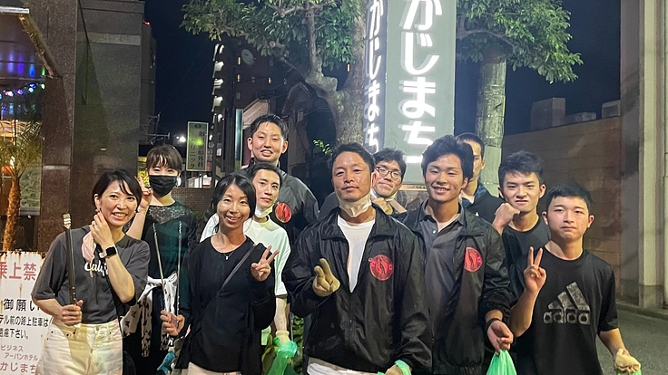 北九州市街地を清掃活動時に着るオリジナルTシャツを作成したい！