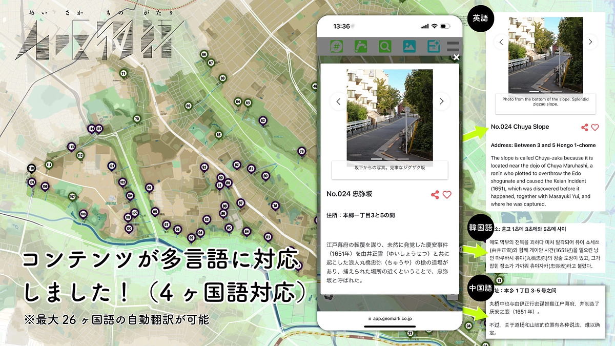 コンテンツが多言語に対応しました