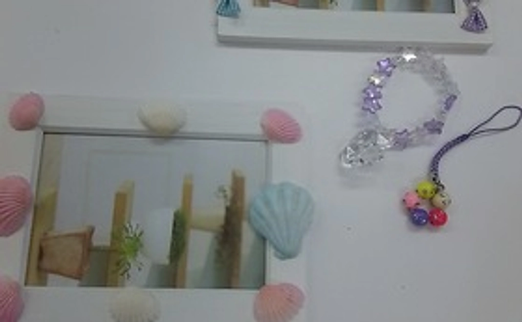 利用者手作りのフォトフレームセット