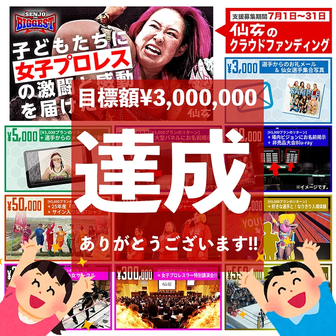 【支援者の皆さまへ】プロジェクト達成の御礼