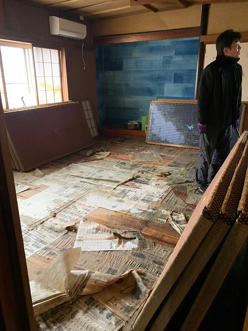 加工場の片付けをはじめました①（能登チーム）