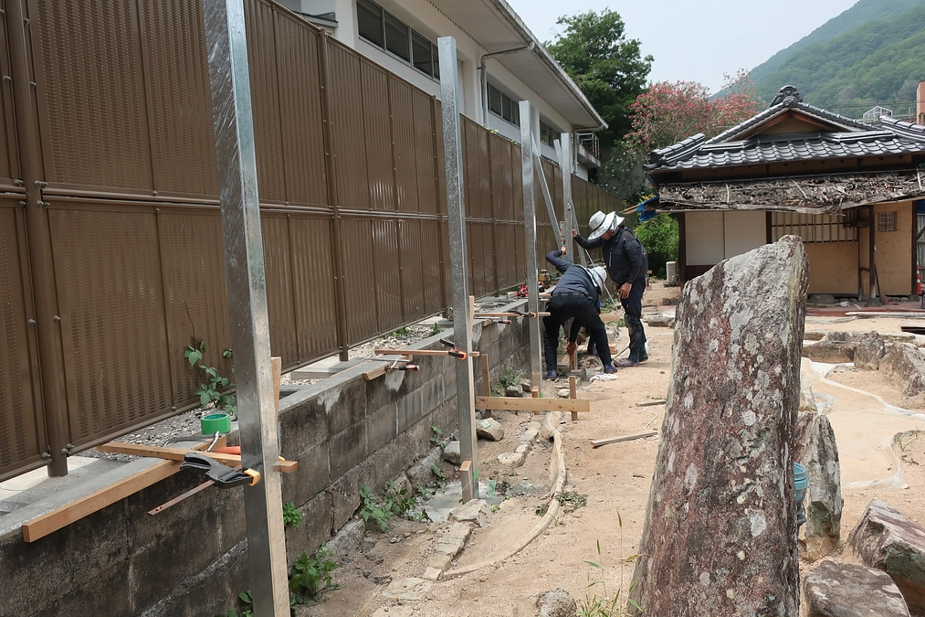 桂垣支柱鉄骨建方工事