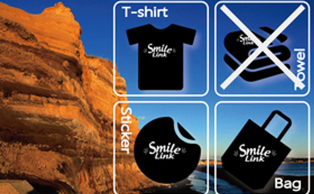 限定！Smile Link オリジナルグッズ（Tシャツ、バッグ、ステッカー）＆お礼状　　XLサイズ