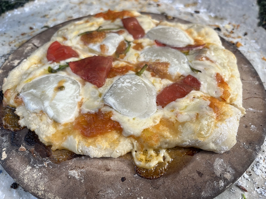 伊自良庵庭にピザ窯を作りました！試作焼き