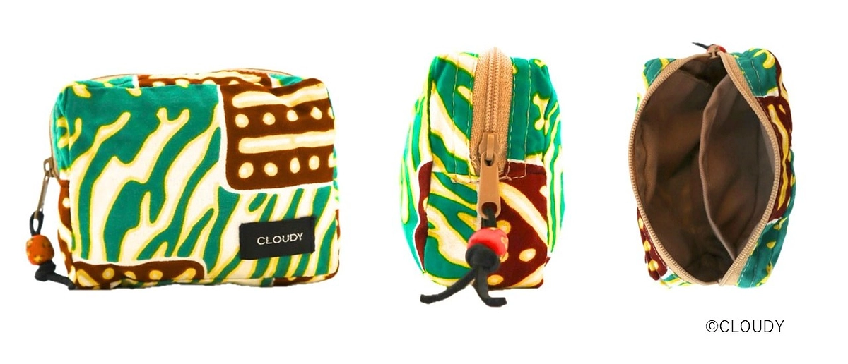 あなたはどれにする？コラボイベント来場者特典でアフリカンテキスタイルポーチの柄が選べます！