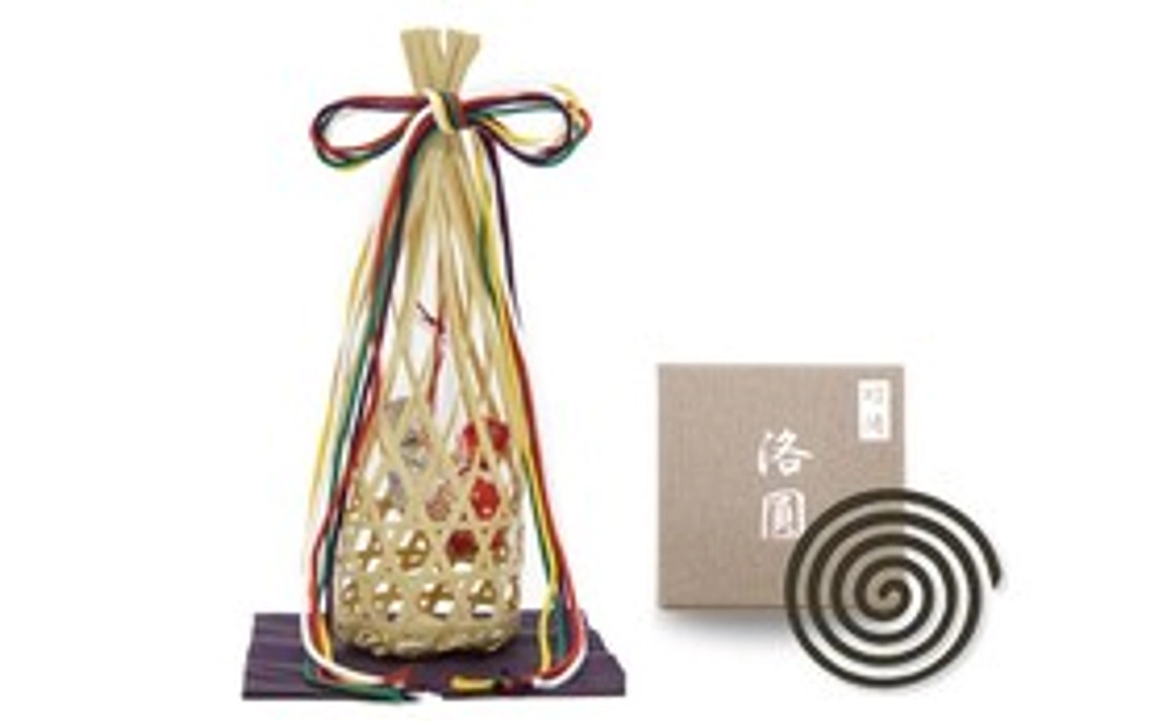 お部屋香コース　感謝のメール、山田松香木店さまの薫りの籠とお部屋香をご提供します。