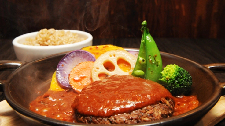 100%野菜で出来たハンバーグ！美と健康の一汁三菜カフェ誕生! 