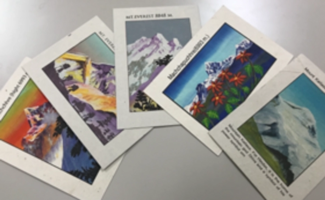 子どもたちからのメッセージ付きカード