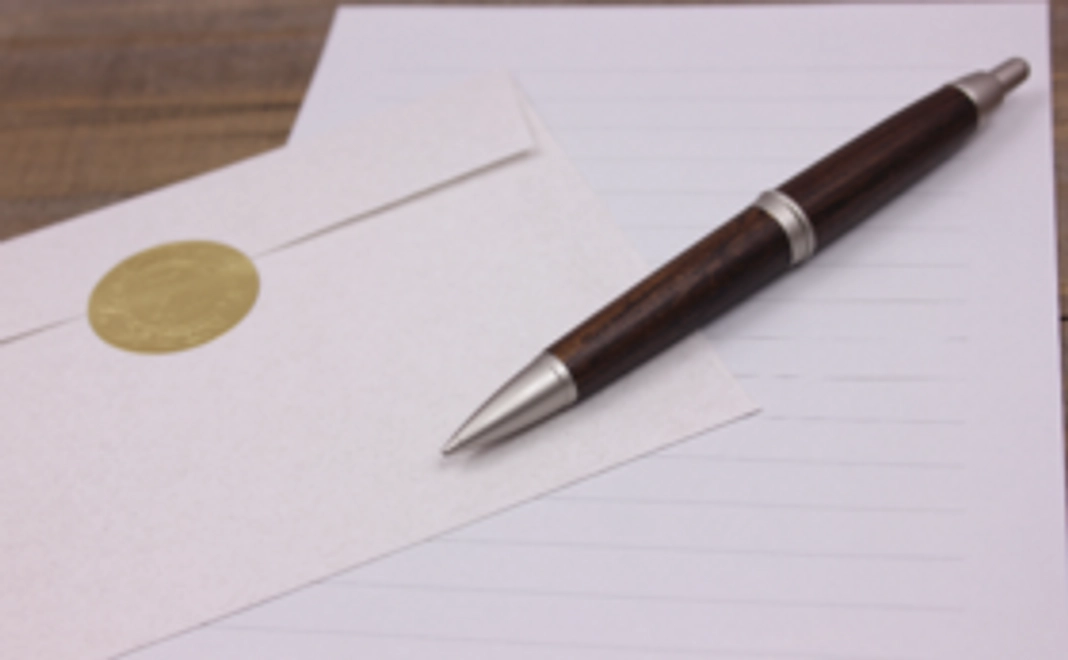 森の中の自習室カフェからのお礼状