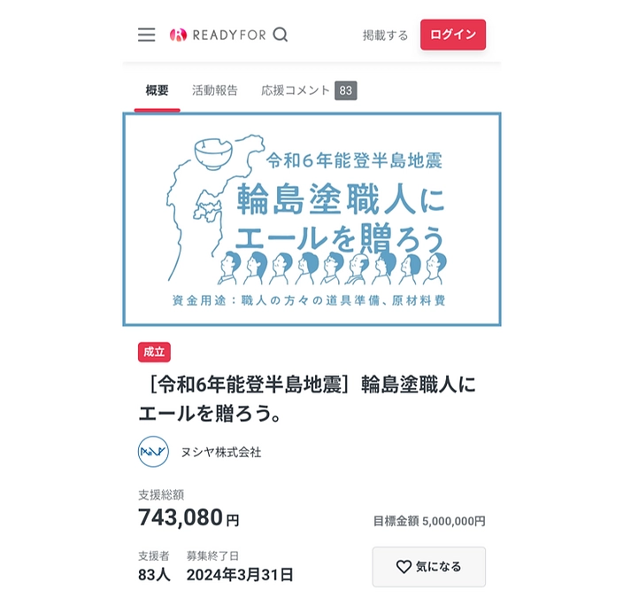 ［御礼］プロジェクト終了しました！