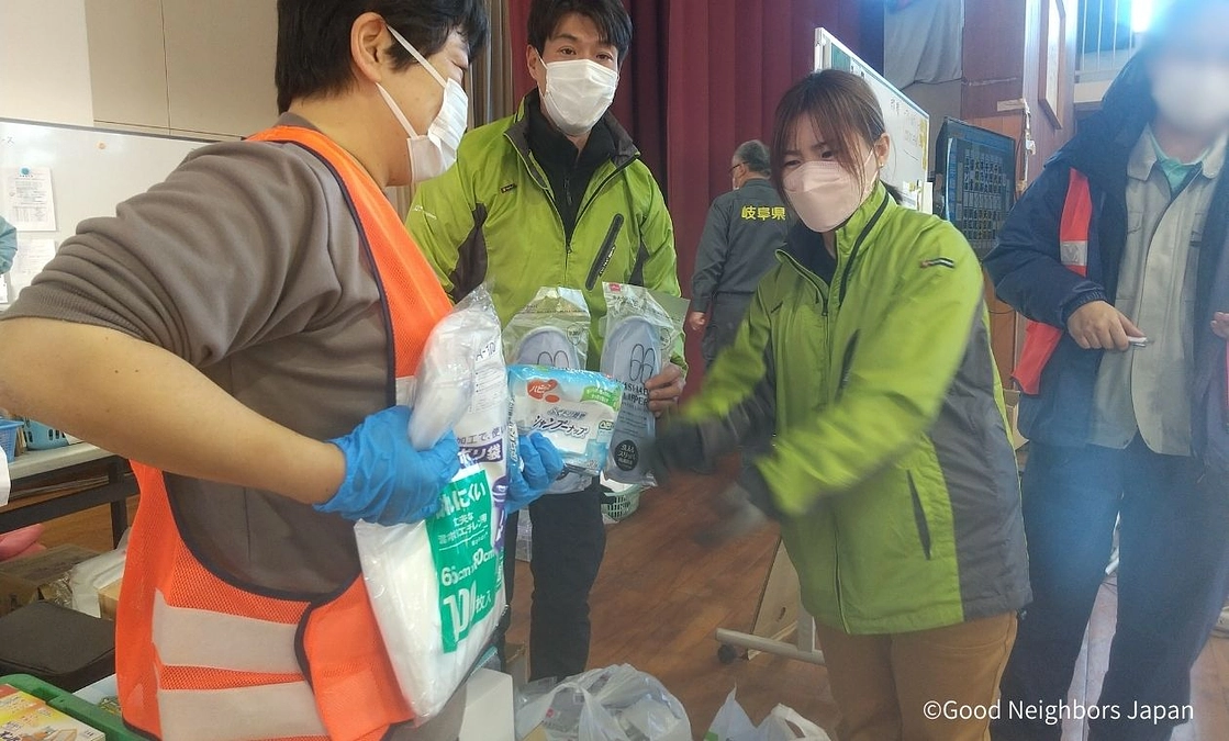 引き続き各避難所の要望に沿った物資支援を行っています（2024年1月20日）