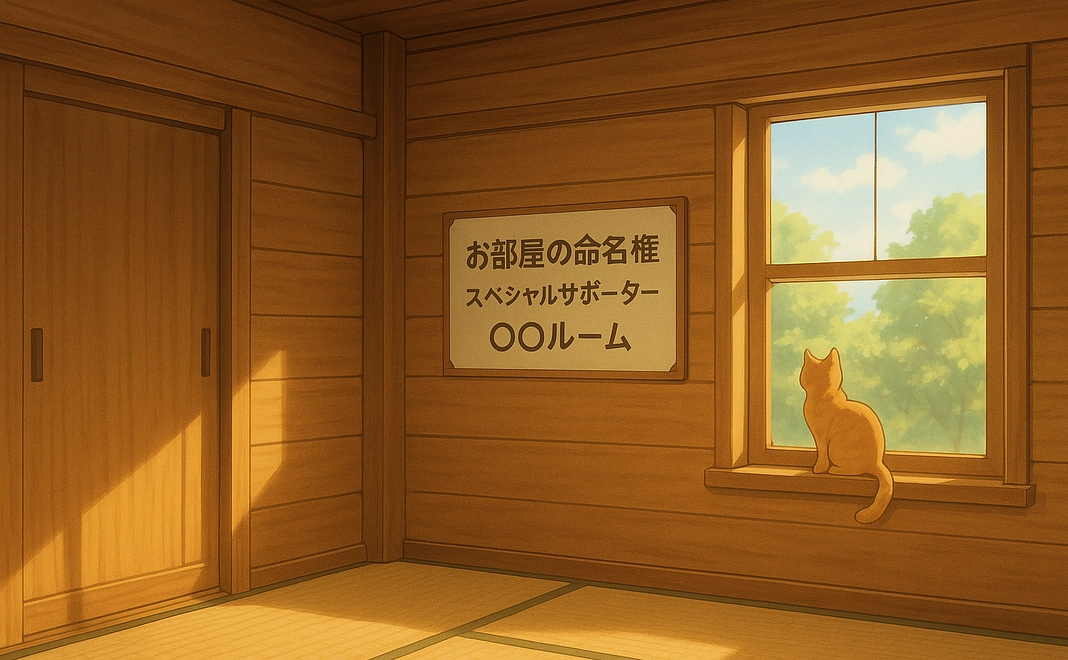 【お部屋の命名権】スペシャルサポーターコース