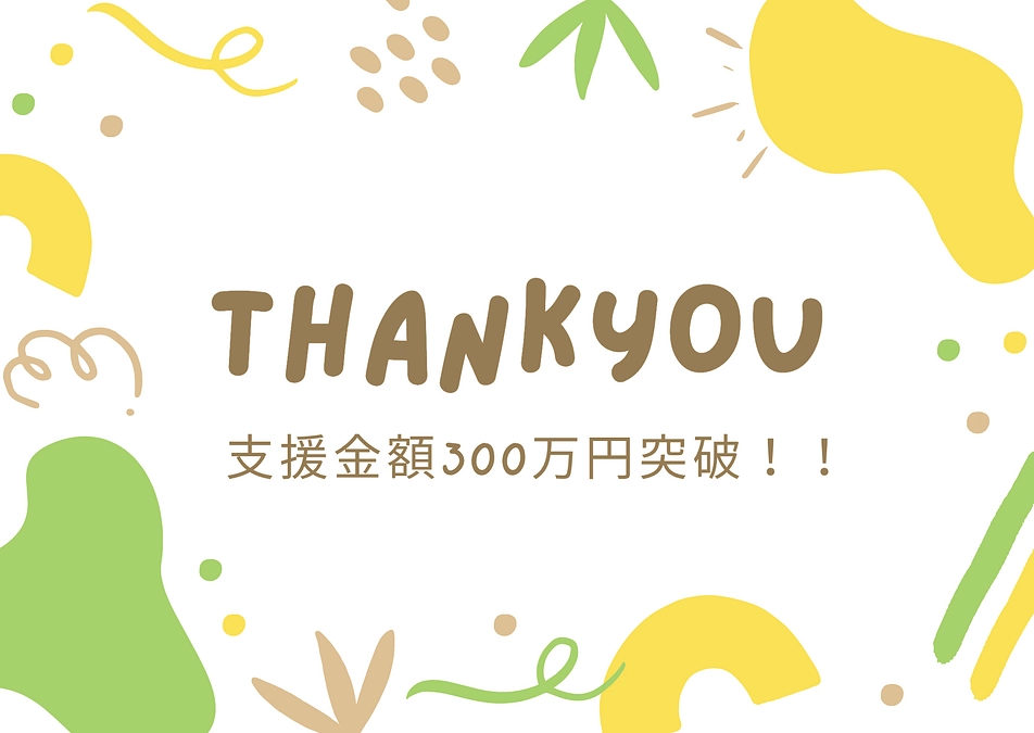支援額３００万円！！支援率120%！！