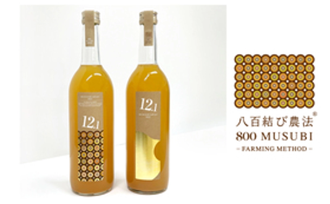 【Readyfor特別価格】八百結びクラフトりんごジュース〈2本セット〉