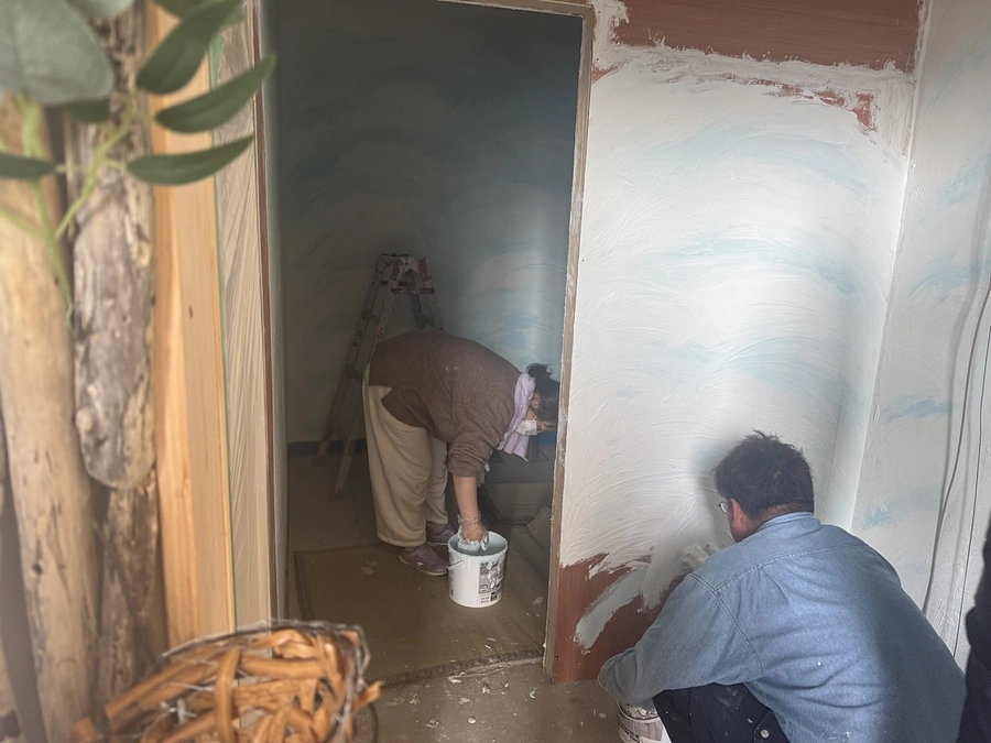 トイレ拡張の様子