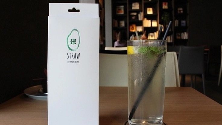 環境に配慮した完全植物由来の食べられる『米ストロー』