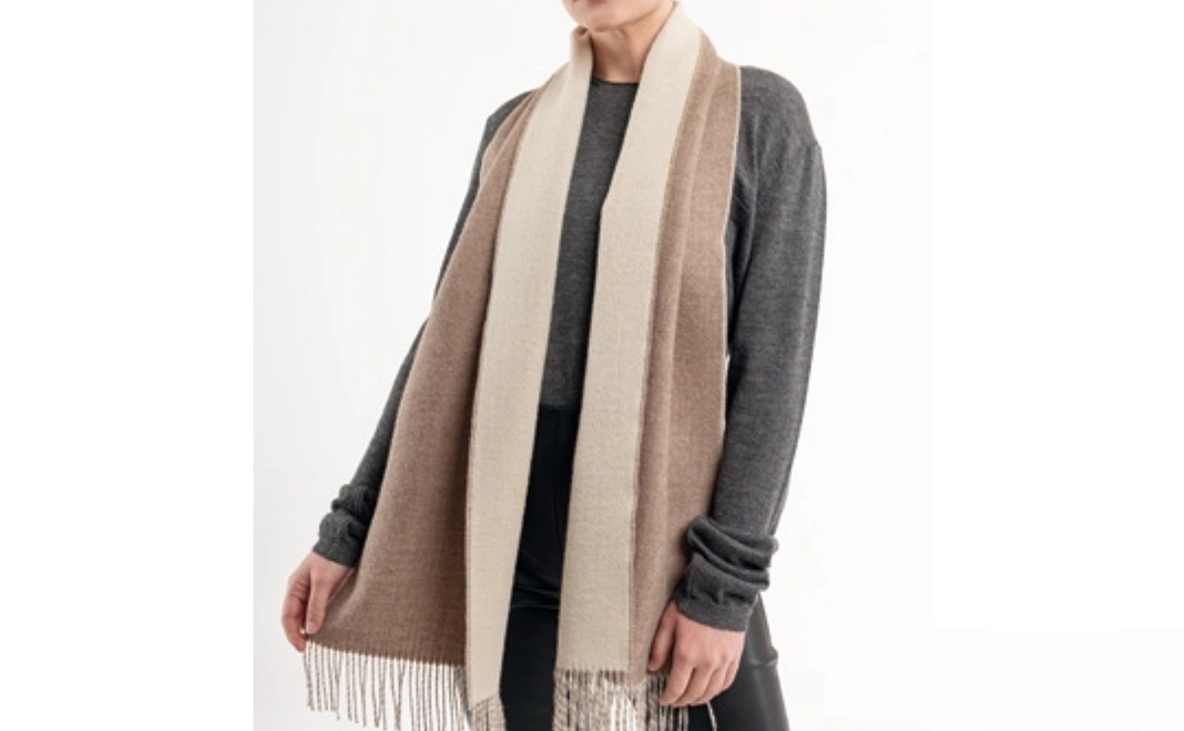 ダブルフェイスマフラー 100% ベビーアルパカ