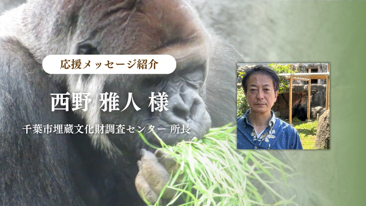 千葉市埋蔵文化財調査センター所長 西野雅人様からの応援メッセージのご紹介
