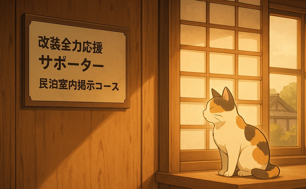 【改装全力応援サポーター】民泊室内掲示コース