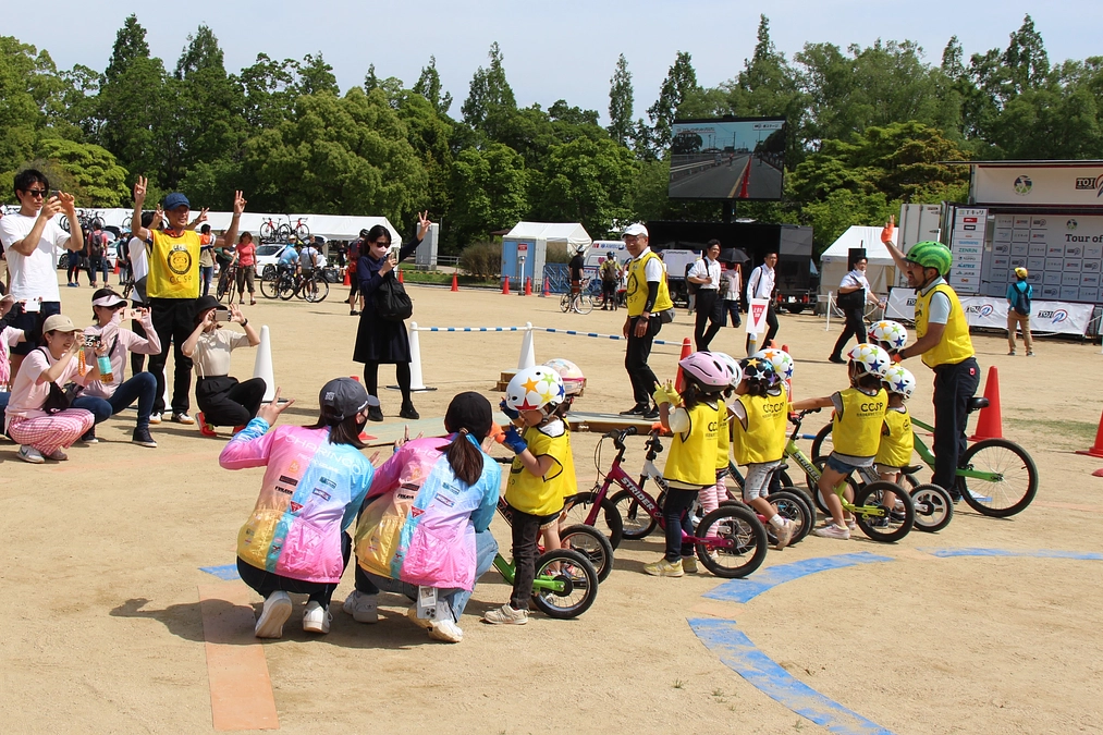 TOJ堺ステージでの「未就学児自転車交通安全教室」