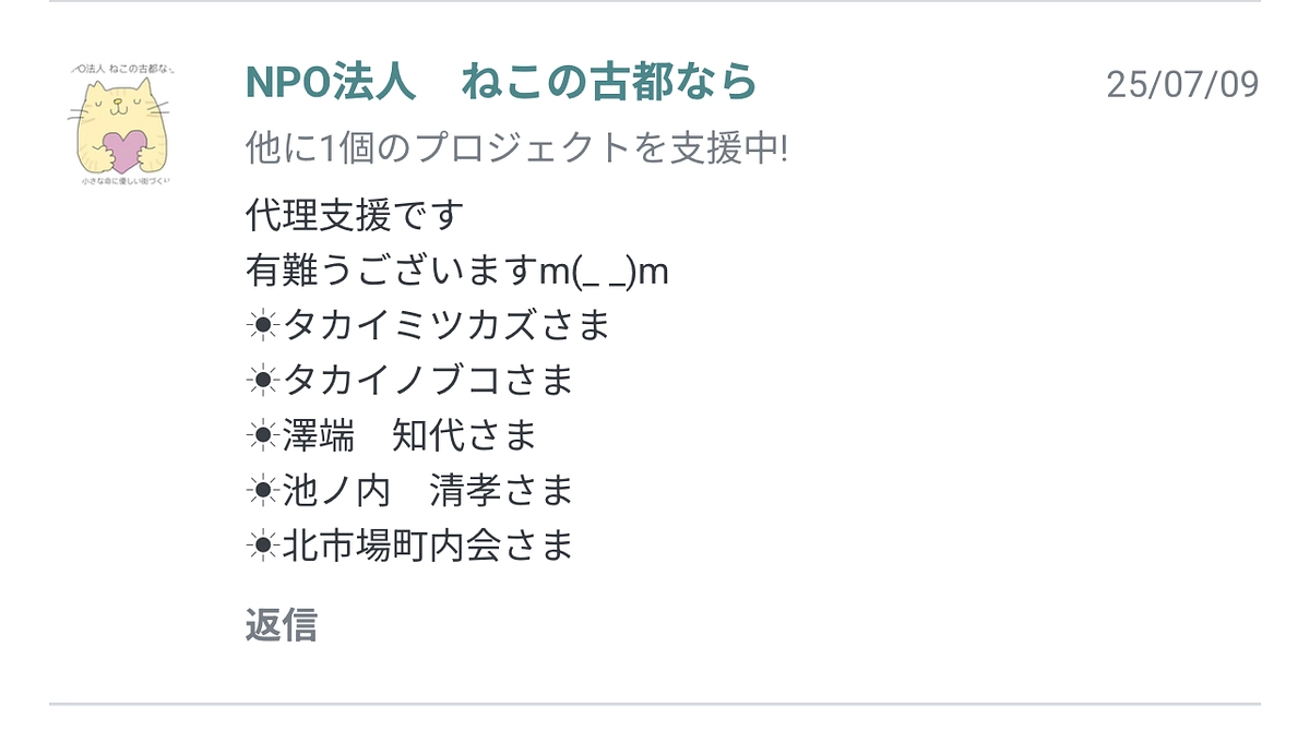 🐱代理支援の手続き順次しております🐱ご報告