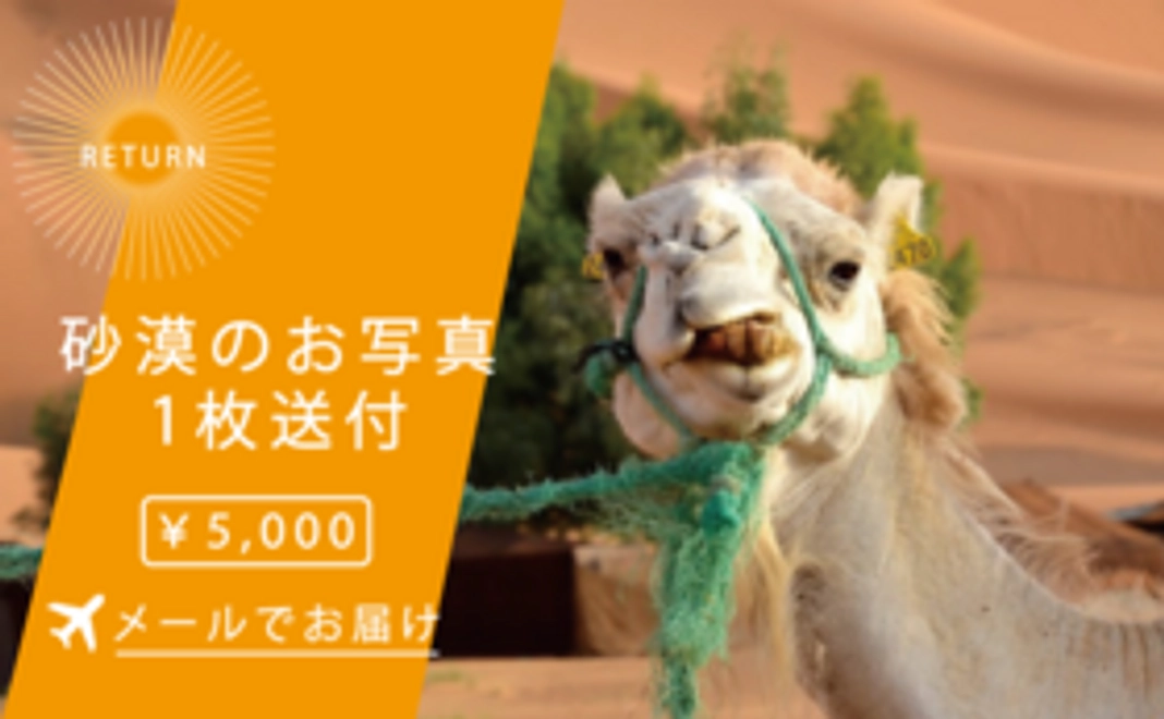 砂漠のお写真をメールで1枚送付