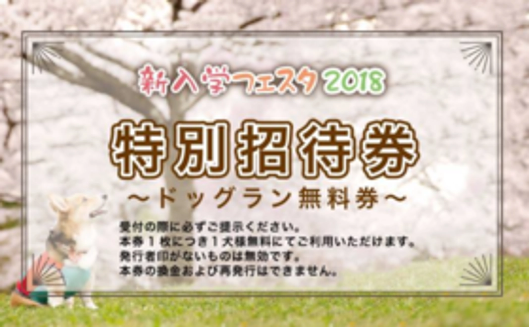 【イベント参加者向け】ドックラン特別招待券！