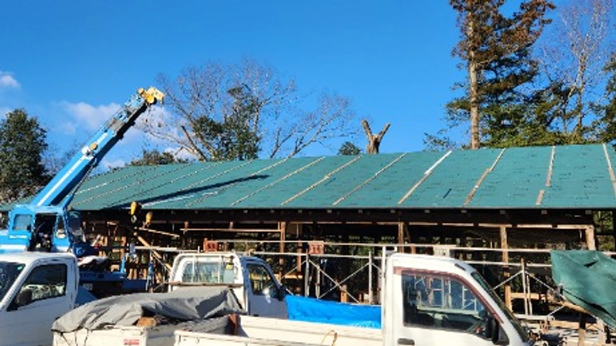 るぴなすに大屋根がつきました。