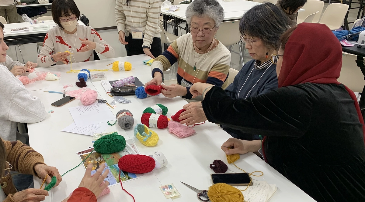 講師の技に拍手！　手芸教室@千葉