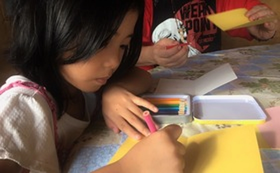 スラムの子どもたちよりお礼のメッセージカード