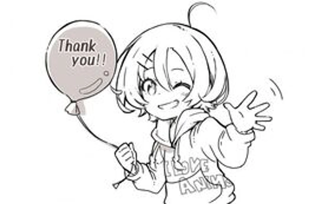 ①限定イラスト付き/お礼のメール