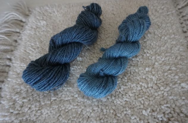 初めて染めた時の毛糸