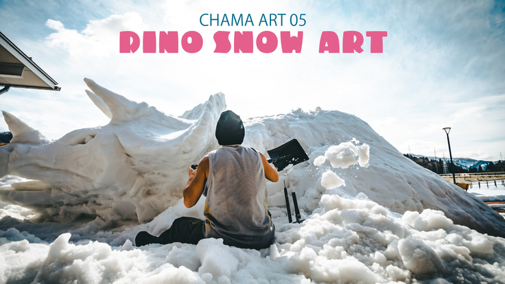 DINO SNOW ART