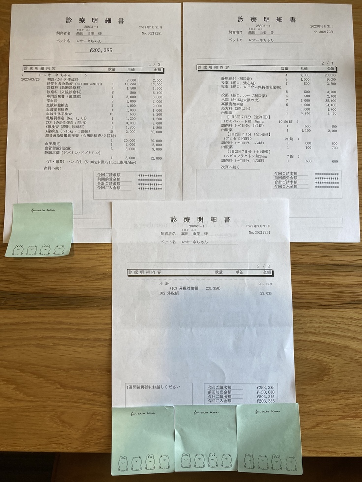 今までにかかった治療費